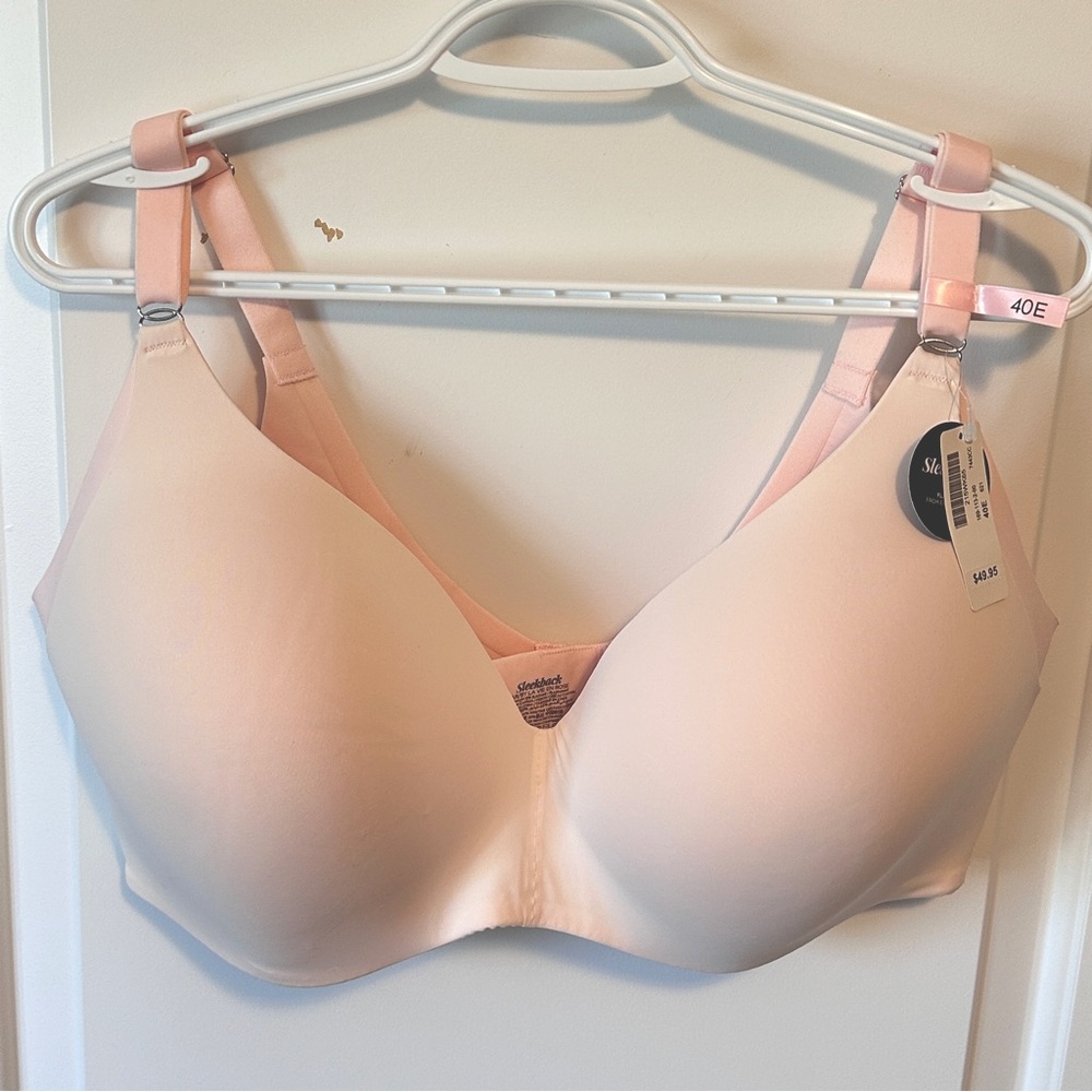🆕 40E La Vie Lightly-Lined Sleekback bra - pale pink - 40DD